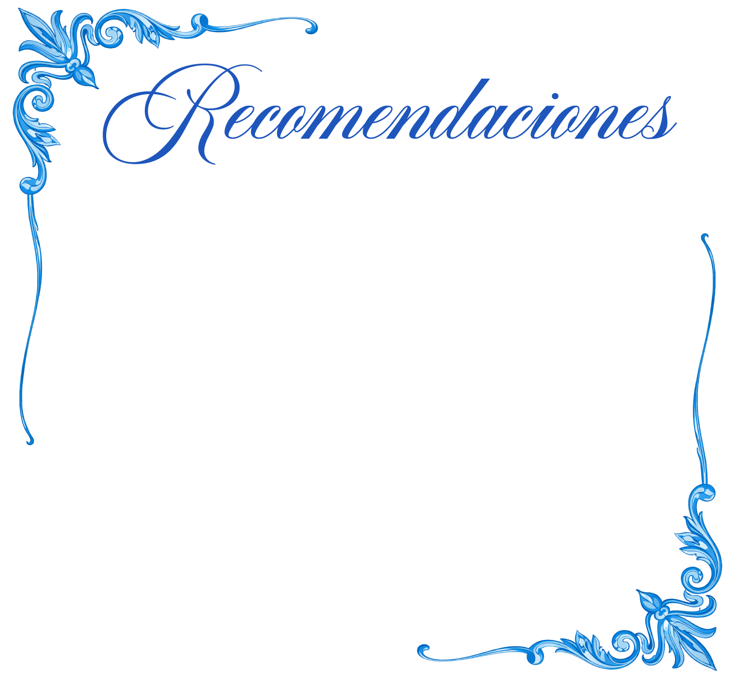 Recomendaciones